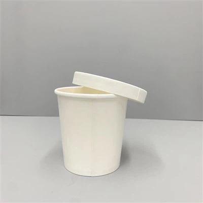 450 ml baltos popierinės sriubos puodelis